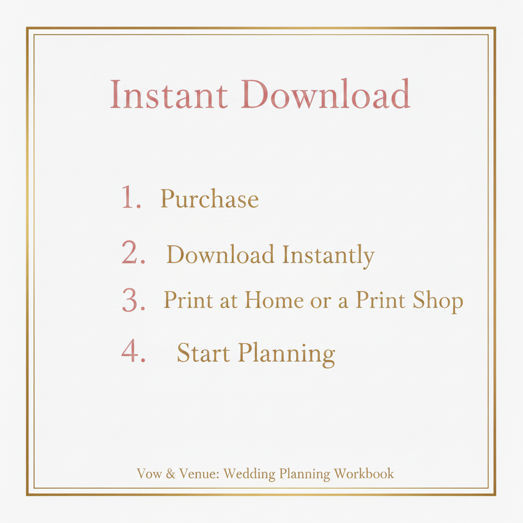 Vow & Venue: Wedding Planning Workbook